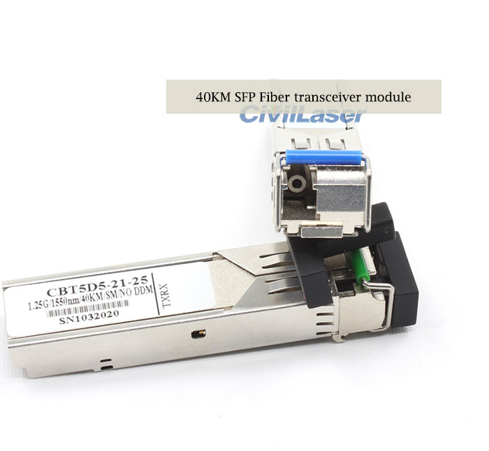 A pair of 40KM SFP Singal Fiber Bidirectional CWDM Optical Transceiver Module